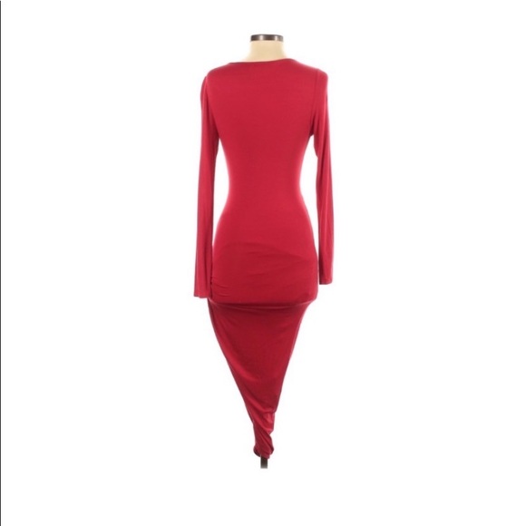 Great Condition MARCIANO Red Bodycon Wrap Midi Maxi Dress XS - Picture 2 of 5